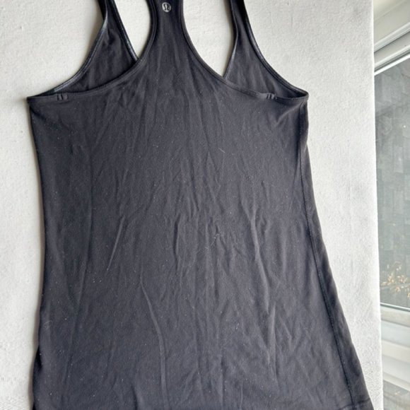lululemon Cool Racerback Light Luon Black Sz 8 - Picture 5 of 9